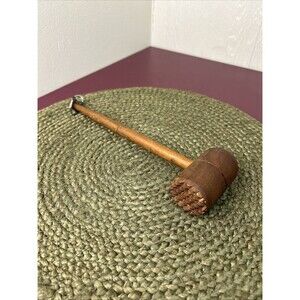 Wooden Meat Tenderizer Double Side Wood Mallet Tool Pounder Rustic Utensil